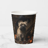 Cairn Terrier Pumpkins Halloween Beängstigend Pappbecher (Vorderseite)