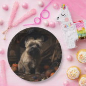 Cairn Terrier Pumpkins Halloween Beängstigend Pappteller (Party)