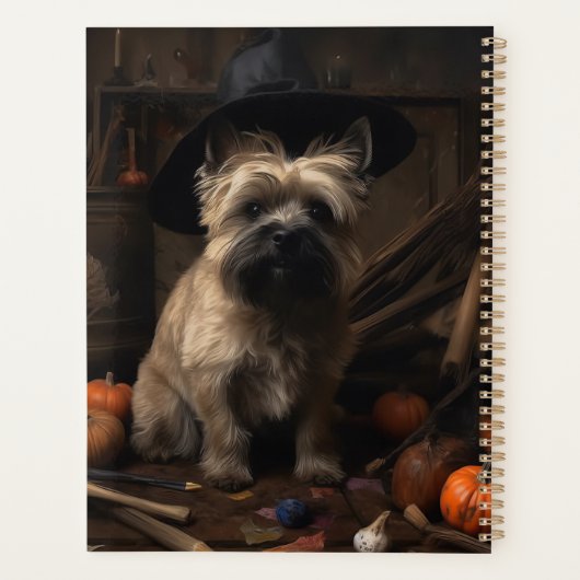 Cairn Terrier Pumpkins Halloween Beängstigend Planer (Rückseite)