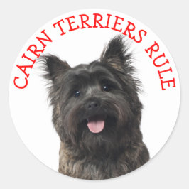 Cairn Terrier Puppy Dog "CAIRNS RULE" Stickers