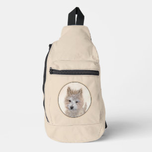 Cairn Terrier Puppy Malerei Niedliche Original Hun Crossbody Bag