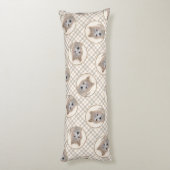 Cairn Terrier Puppy Malerei Niedliche Original Hun Seitenschläferkissen (Rückseite (Vertikal))