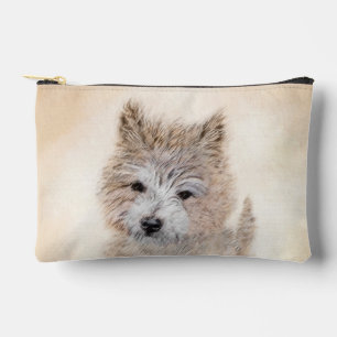 Cairn Terrier Puppy Malerei Niedliche Original Hun Zubehörtasche