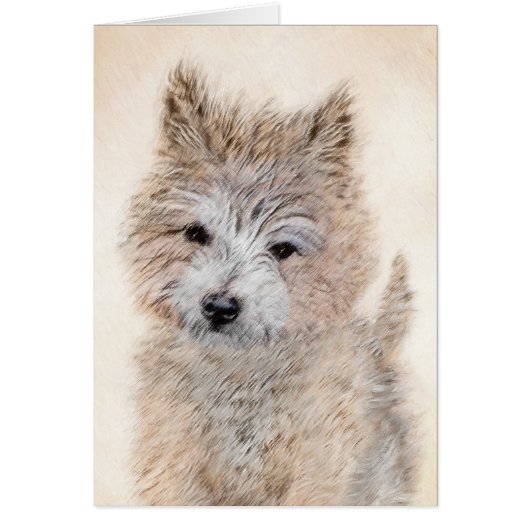 Cairn Terrier Puppy Painting - Original Dog Art (Vorne)