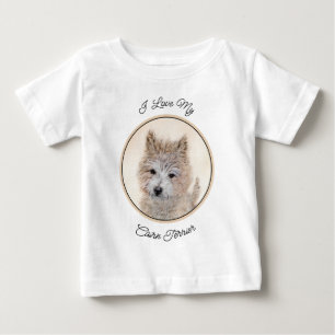 Cairn Terrier Puppy Painting - Original Dog Art Baby T-shirt