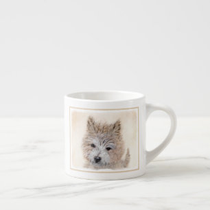 Cairn Terrier Puppy Painting - Original Dog Art Espressotasse
