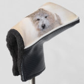 Cairn Terrier Puppy Painting - Original Dog Art Golf Headcover (3/4 Vorderseite)