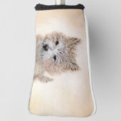 Cairn Terrier Puppy Painting - Original Dog Art Golf Headcover (Rotieren 90)