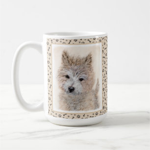 Cairn Terrier Puppy Painting - Original Dog Art Kaffeetasse