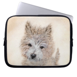 Cairn Terrier Puppy Painting - Original Dog Art Laptopschutzhülle