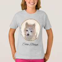 Cairn Terrier Puppy Painting - Original Dog Art T-