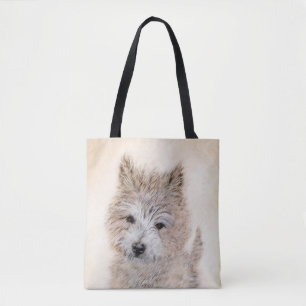 Cairn Terrier Puppy Painting - Original Dog Art Tasche