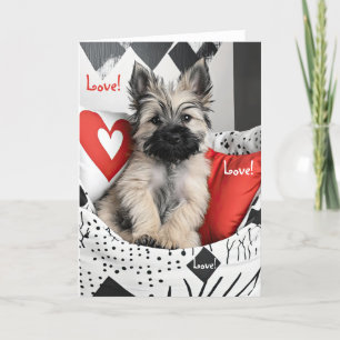 Cairn Terrier Puppy Valentine Card Dankeskarte