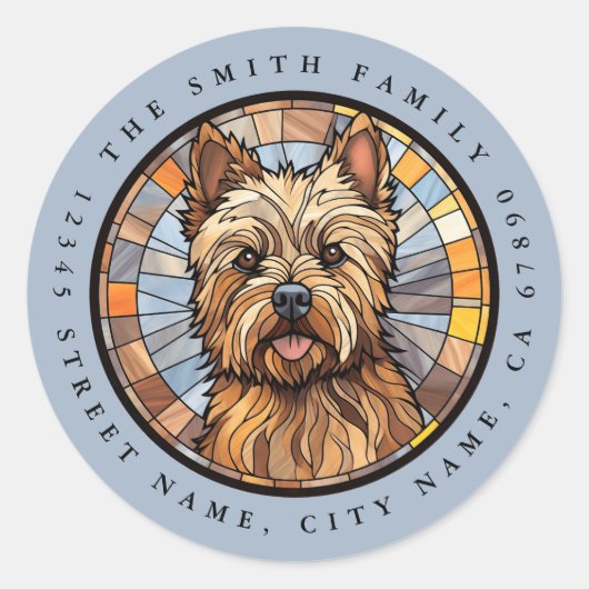 Cairn Terrier Round Stickers (Vorderseite)
