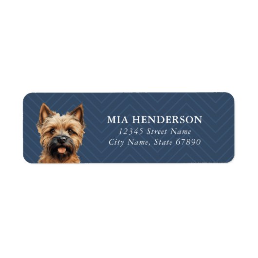 Cairn Terrier Rücksendeadressen-Aufklebers (Vorne)