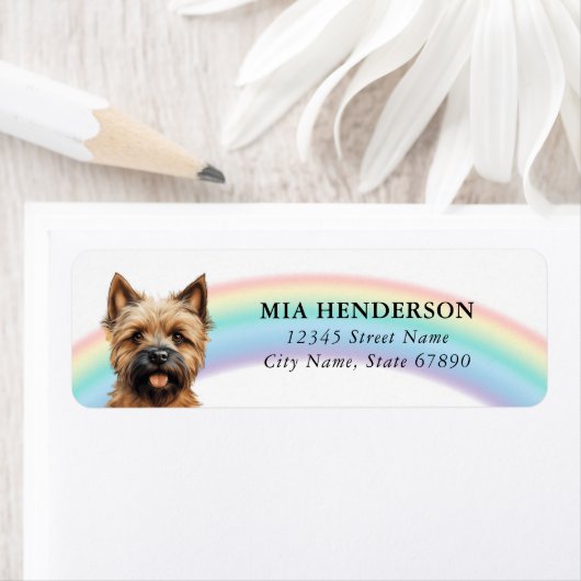 Cairn Terrier Rücksendeadressen-Aufklebers (Insitu)