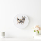 Cairn Terrier Runde Wanduhr (Zuhause)