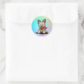 Cairn Terrier Runder Aufkleber (Tasche)
