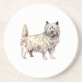 Cairn Terrier Sandstein Untersetzer (Vorne)