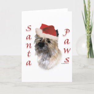 Cairn Terrier Santa Paws Feiertagskarte