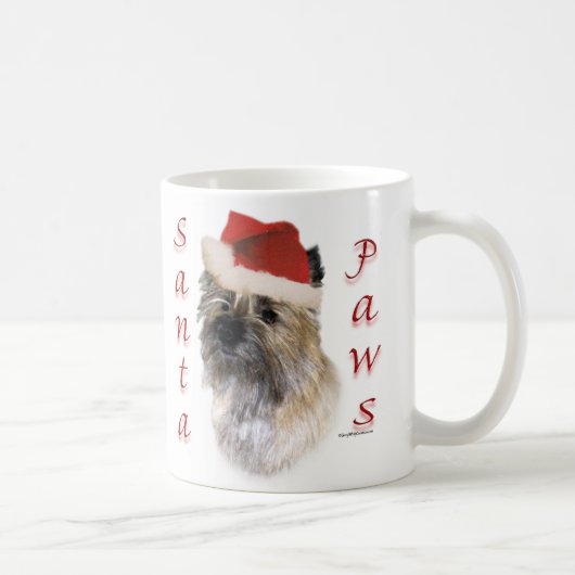 Cairn Terrier Santa Paws Kaffeetasse (Rechts)