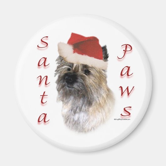Cairn Terrier Santa Paws Magnet (Vorne)