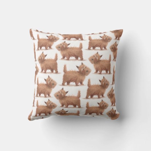 Cairn Terrier - Schottischer Hund Kissen (Rückseite)