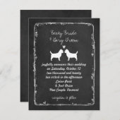 Cairn Terrier Silhouetten Hochzeit Einladung (Vorne/Hinten)