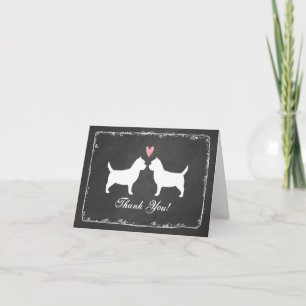 Cairn Terrier Silhouetten Wedding Vielen Dank Dankeskarte