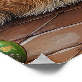 Cairn Terrier Sitting Fireplace Christmas Lights Poster (Ecke)