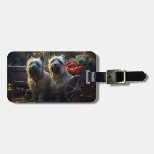 Cairn Terrier Snowy Sleigh Weihnachtsdekor Gepäckanhänger