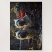 Cairn Terrier Snowy Sleigh Weihnachtsdekor Puzzle (Vertikal)