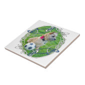 Cairn Terrier Soccer Fliese (Seite)