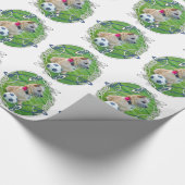 Cairn Terrier Soccer Geschenkpapier (Ecke)