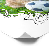 Cairn Terrier Soccer Poster (Ecke)