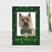 Cairn Terrier St. Patrick's Day Card Karte (Vorderseite)