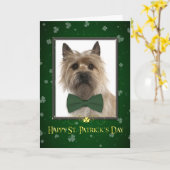 Cairn Terrier St. Patrick's Day Card Karte (Gelbe Blume)