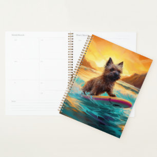 Cairn Terrier Strand Surfen Malerei Planer