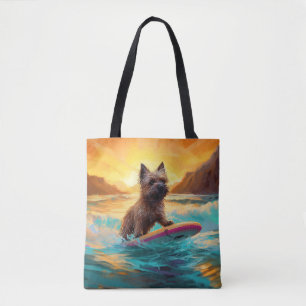 Cairn Terrier Strand Surfen Malerei Tasche