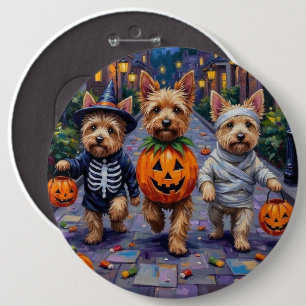 Cairn Terrier Süßigkeitenbetteln Halloween Kostüme Button
