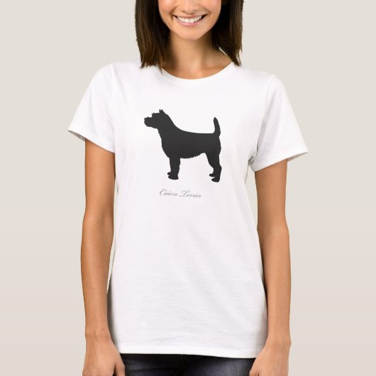 Cairn-Terrier-T - Shirt (schwarze Silhouette) (Vorderseite)