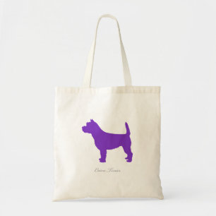 Cairn-Terrier-Taschen-Tasche (lila Silhouette) Tragetasche