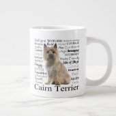 Cairn Terrier Tracks Jumbo Tasse (Rechts)