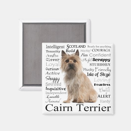 Cairn Terrier Traits Magnet (Vorderseite/Rückseite)