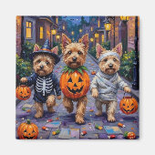 Cairn Terrier Trick-oder-Treating Halloween-Kostüm Magnet (Vorne)
