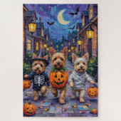 Cairn Terrier Trick-oder-Treating Halloween-Kostüm Puzzle (Vertikal)