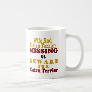 Cairn-Terrier-u. Ehefrau-vermisste Belohnung für Kaffeetasse