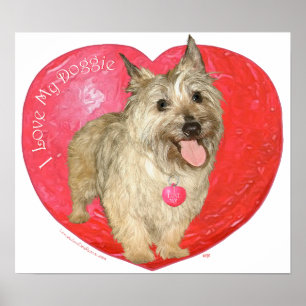 Cairn Terrier Valentinstag Poster