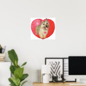 Cairn Terrier Valentinstag Poster (Heimbüro)