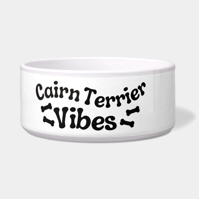 Cairn Terrier Vibes Keramik Dog Bowl Napf (Links)